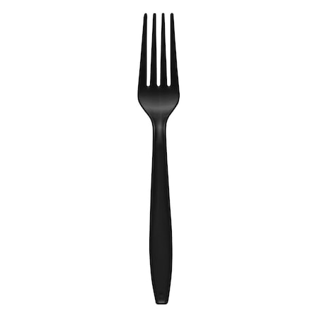 Smarty Had A Party Black Plastic Disposable Forks (1000 Forks), 1000PK 420F-BK-CASE
